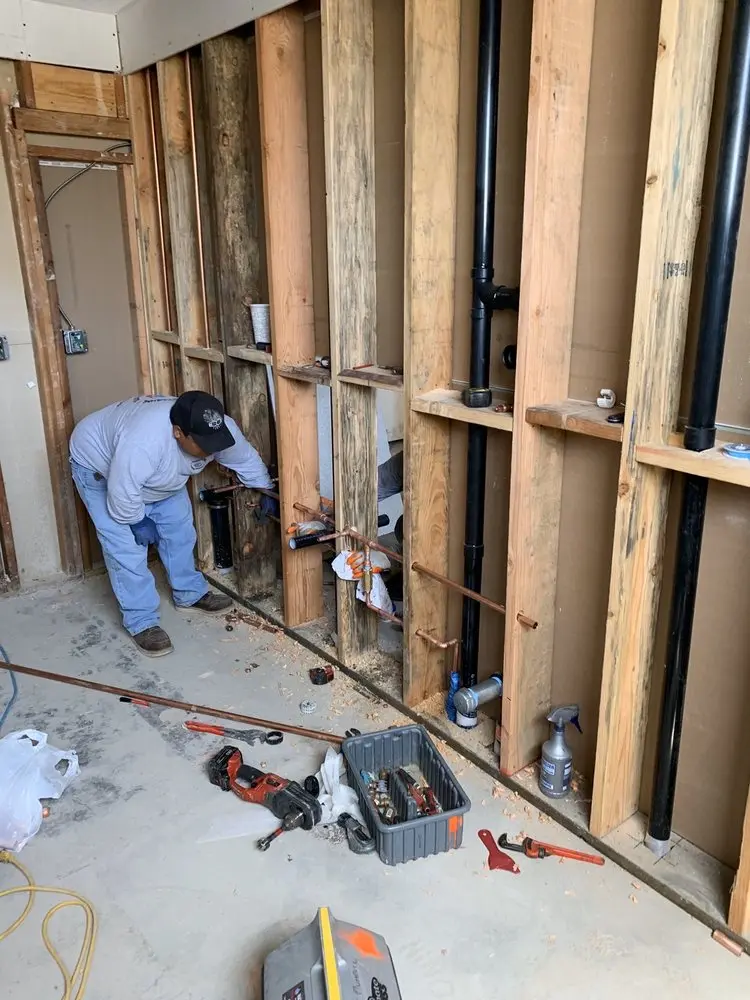 Commercial rough-in plumbing for Water Heater Replacement in Sandy Ridge